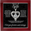 ziella Jewelry Forever Love Heart Necklaces for Wife,I Love You Necklace Valentine's Day Anniversary Birthday Jewerly Pendant Gifts for Women,