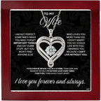 ziella Jewelry Forever Love Heart Necklaces for Wife,I Love You Necklace Valentine's Day Anniversary Birthday Jewerly Pendant Gifts for Women,