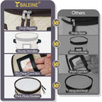 Baleine China Storage Containers, Sturdy Quilted Wine Glass Storage, Plate Organizer With Carry Handles, Moving Boxes For Dishes, Cups, Mugs And Stemware (Plate Mug Combo, Soft Shell Cream)