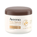 Aveeno Tone + Texture Renewing Body Night Cream With Prebiotic Oat, Gently Exfoliates & Moisturizes Sensitive Skin, Instantly Softens & Smooths & Intensely Nourishes, Fragrance-Free, 8 Oz