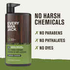 Every Man Jack Mens Shampoo And Conditioner 2 In 1 - Thickening Tea Tree - Moisturizing, Volumizing - Free Of Parabens, Phthalates & Dyes - 24Oz - 1 Bottle