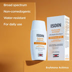 Isdin Eryfotona Actinica Spf 50+ | Mineral Sunscreen For Face With Zinc Oxide | 100% Mineral Uv Filters | No White Cast, Suitable For Sensitive Skin, Dermatologist Recommended