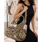 Miss Adola Crossbody Corduroy Tote Bag For Women, Large Tote Bag With Multi-Pockets And Zipper For Travel Work