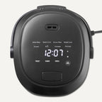 Amazon Basics Rice Cooker Small 3-cup Uncooked 6-cup Cooked, Micon with Fuzzy Logic,Keep Warm, Black