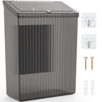 Sealegend Magnetic Trash Can With Lid, Space Saving Lint Bin Black | Wastebasket For Kitchen, Refrigerator, Cabinet, Bathroom & Laundry Room