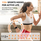 Smart Watch for Women (3 Bands), 1.85'' HD Fitness Tracker with Bluetooth Calls, IPX8 Waterproof Smartwatch for Android iPhone, 112+ Sport Modes, Heart Rate & Breathing Rate Sleep Monitor, Black