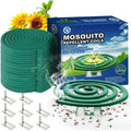 Natural Essential Oil Scented Coils - Outdoor Use Reaches Up To 10 Feet - Each Burns For 5-7 Hours (20 Coils & 8 Coil Stands) For Patio Backyard