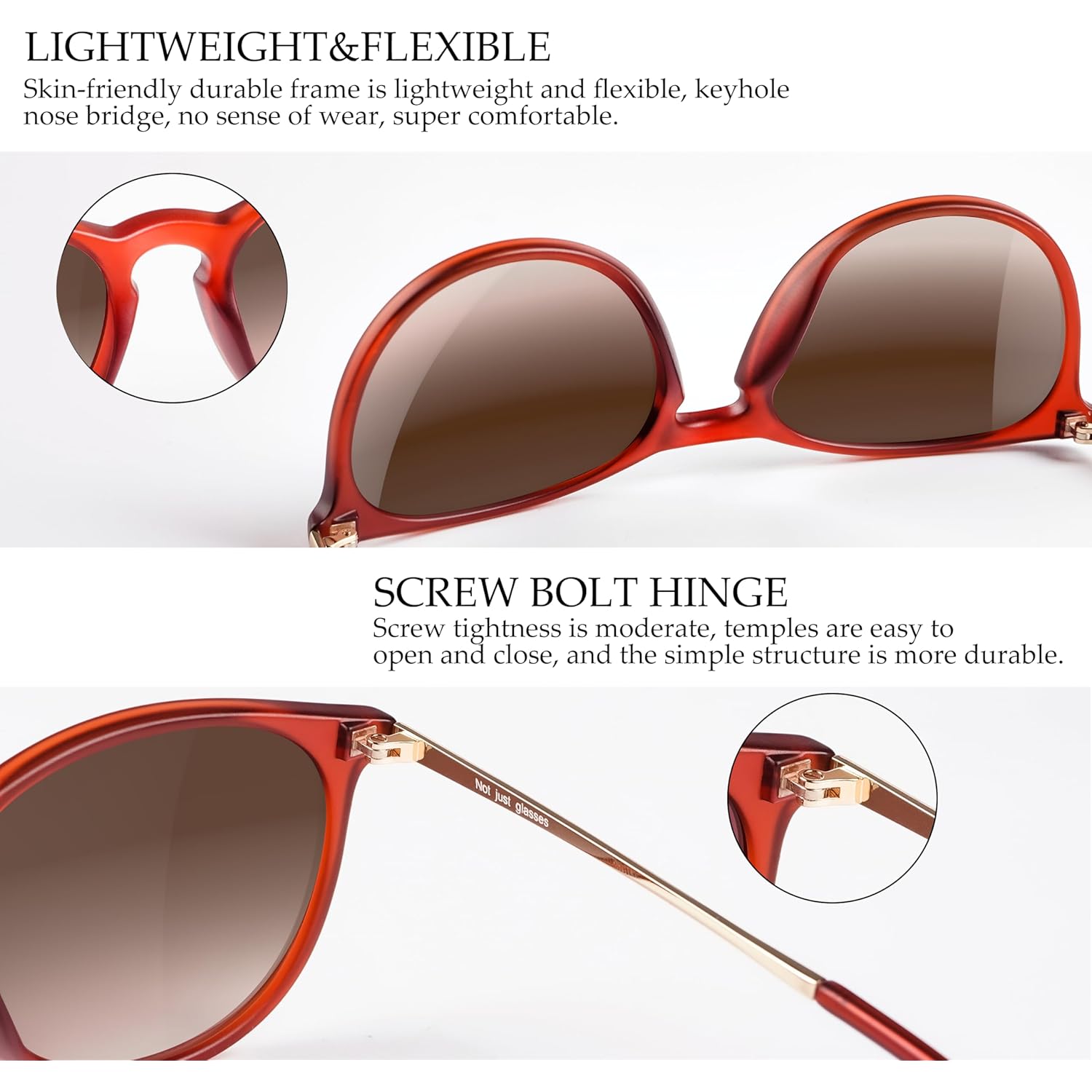 Vintage Round Polarized Sunglasses for Women Men Classic Retro Trendy Designer Style Sun Glasses UV400 Protection