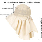Women Wide Brim Sun Hat UV Protection Fishing Hiking Gardening Hat with Neck Flap Quick Dry Outdoor Cap Beige
