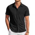 Coofandy Mens Casual Wrinkle Free Shirts Short Sleeve Button Down Summer Stretch Dress Shirt