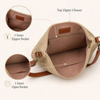 Eiyye Boho Crochet Crossbody Bag Women Handmade Hobo Purse Large Tote Bag For Summer Beachtravel Daily Use