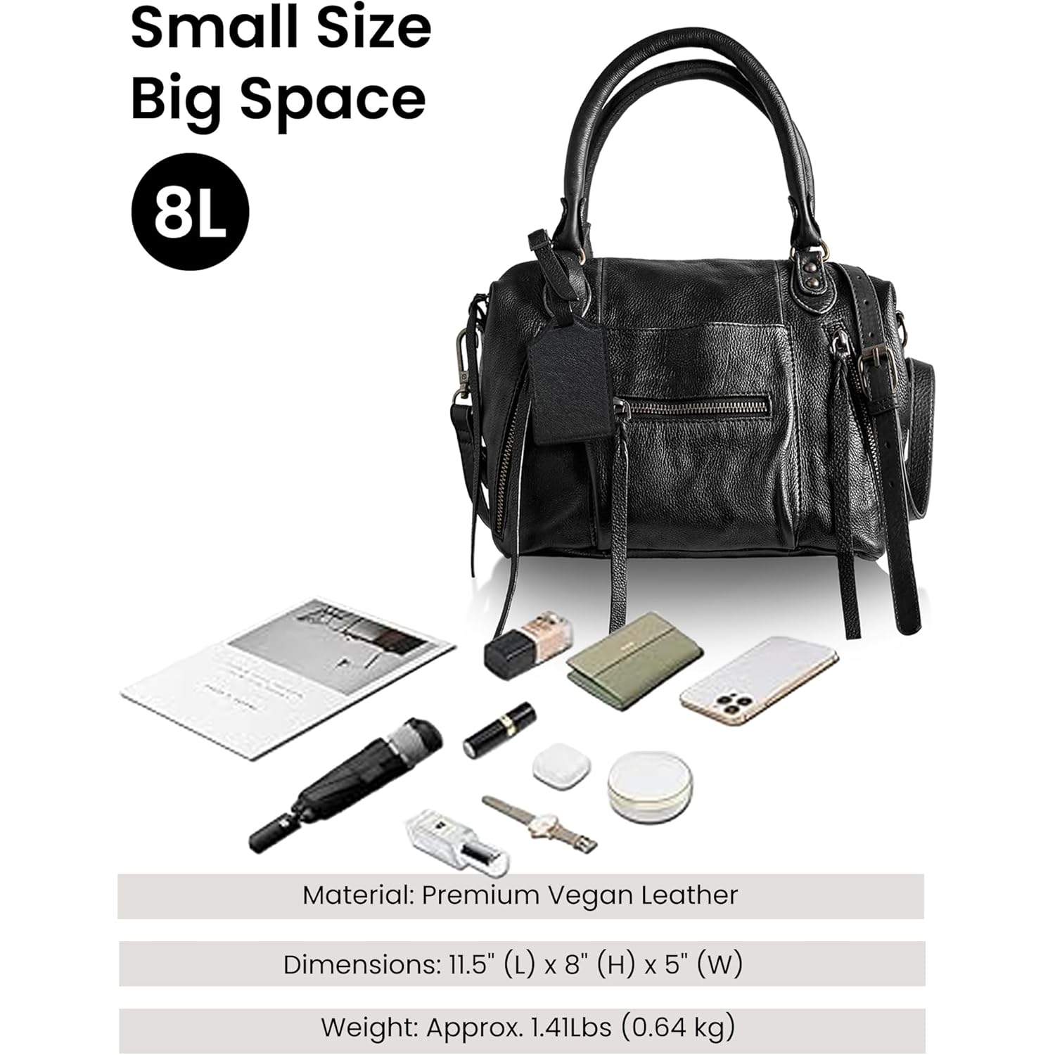 Women Mini Tote Bags (8 L) City Bags Tote Bag Purse Vegan Leather Hobo Handbags With Adjustable Dual Straps