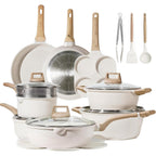 Carote 21Pcs Pots And Pans Set, Nonstick Cookware Sets, Induction Cookware Kitchen Set Non Stick Cooking Set W/Frying Pans & Saucepans (Pfos, Pfoa Free)
