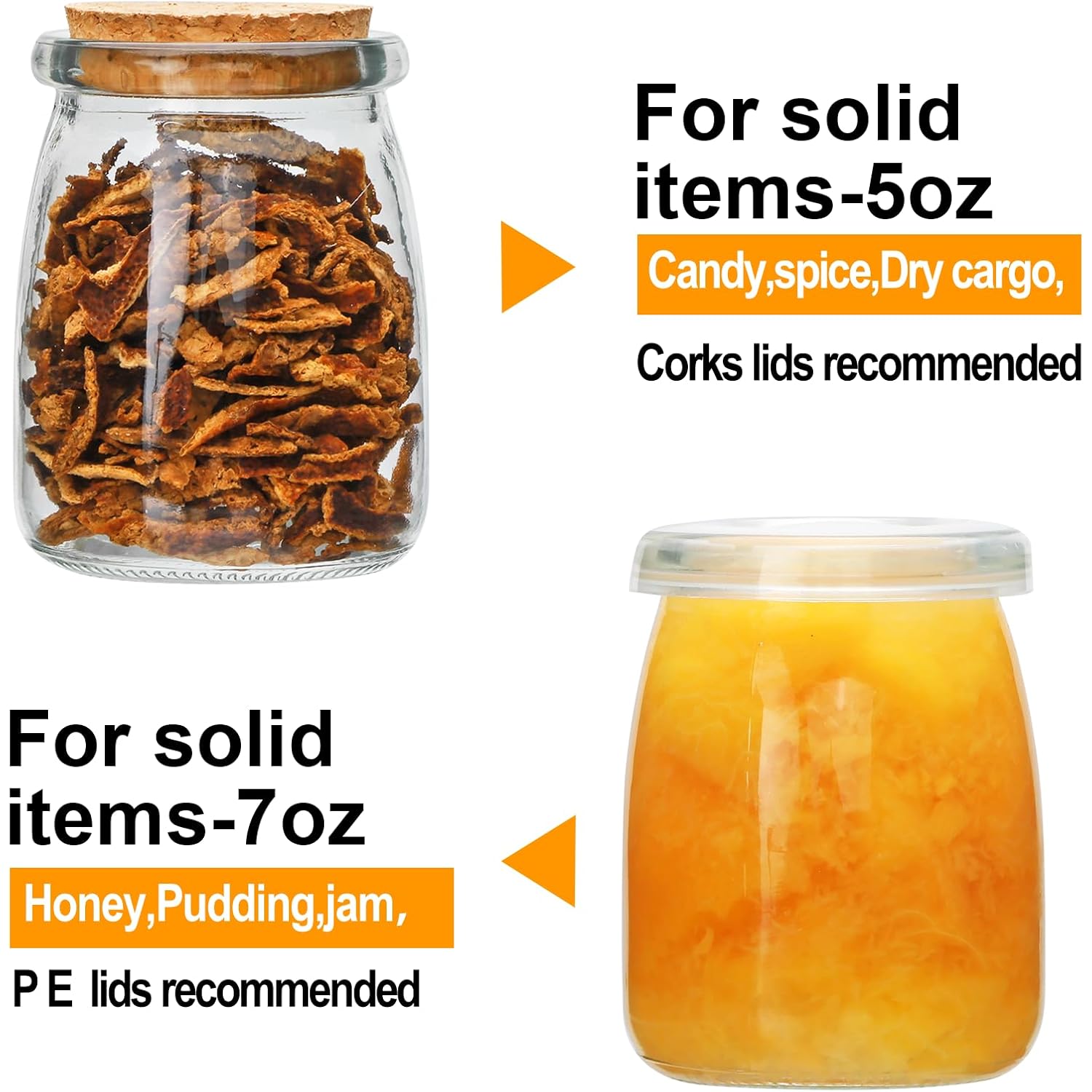 Mini Yogurt Jars 30 Pack, 7 oz Glass Favor Jars with Cork Lids, Pudding Containers with Lids, Mason Jar Wedding Favors Honey Pot with Label Tags and String