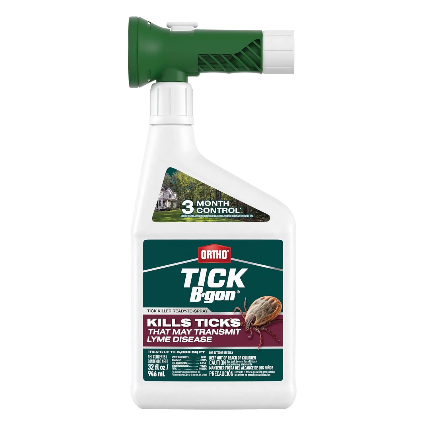 Ortho Tick B-Gon Tick Killer Ready-To-Spray, 32 Fl. Oz. | Outdoor Tick Spray, Kills Ticks, Cat And Dog Fleas, And Mosquitoes
