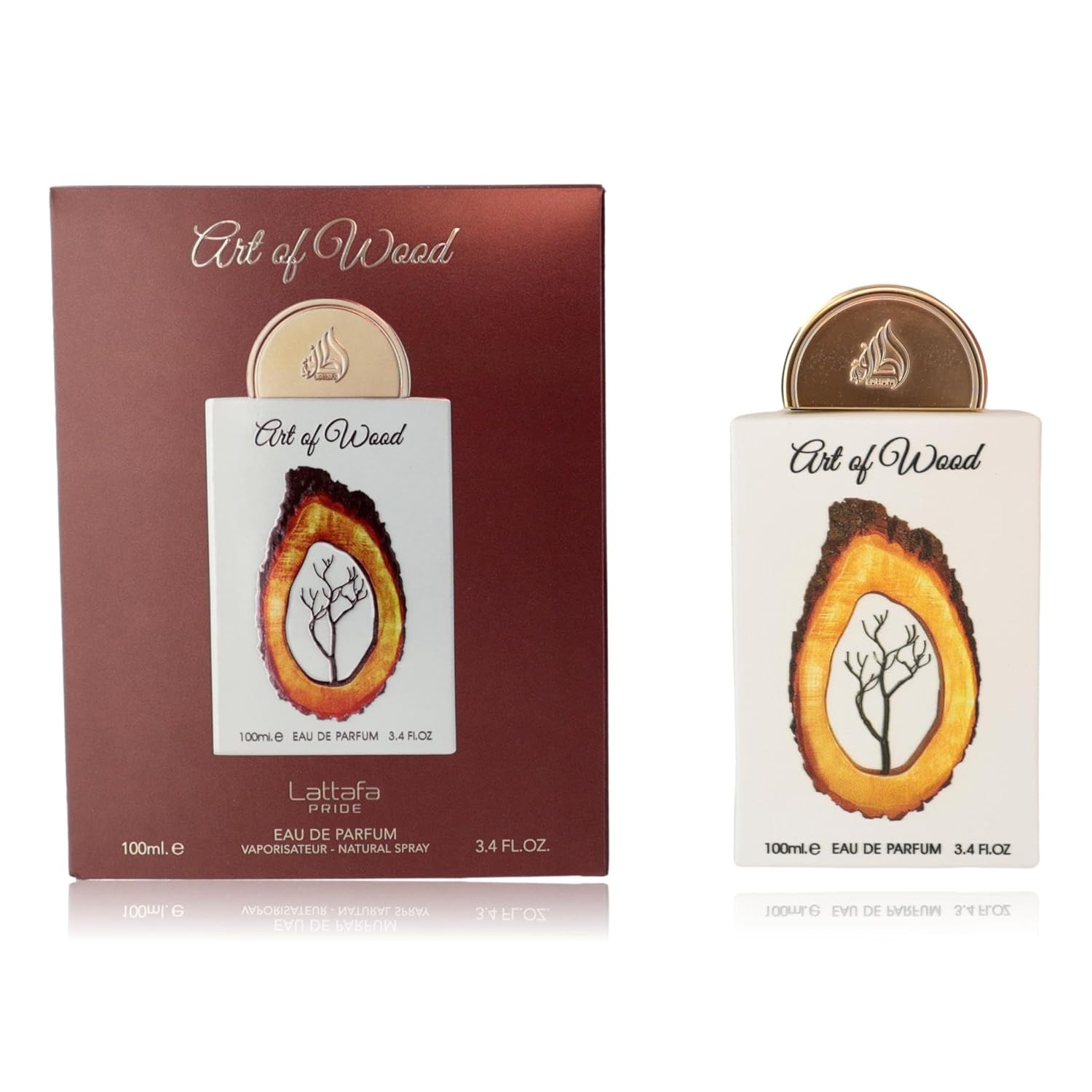 Lattafa Pride Art of Wood for Unisex Eau de Parfum Spray, 3.4 Ounce / 100 Ml