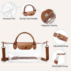 Bostanten Clear Bag For Stadium Approved Crossbody Purse Handbags For Concerts Sports Events