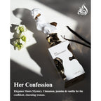 Lattafa Her Confession - Vanilla, Floral, Amber, Musk - Eau De Parfum Long-Lasting Fragrance For Women, 3.40 Ounce / 100 Ml