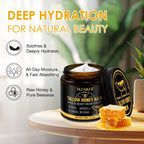 Beef Tallow For Skin, Beef Tallow For Face, Hydrating Tallow Balm With Raw Honey And Beeswax, Grass-Fed Beef Tallow & Raw Wild Honey Blend, Body & Face Moisturizer, Natural Formula, Light Scent