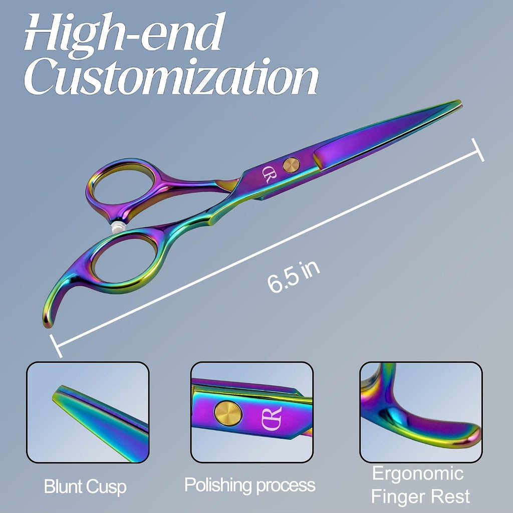 Professional Hair Cutting Shears,6.5 Inch Barber Hair Cutting Scissors Sharp Blades Hairdresser Haircut For Women/Men/Kids Japanese Stainless Steel