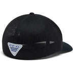 Columbia Unisex Adult PFG Logo Mesh Ball Cap Black/Black/Mexico Fish Flag