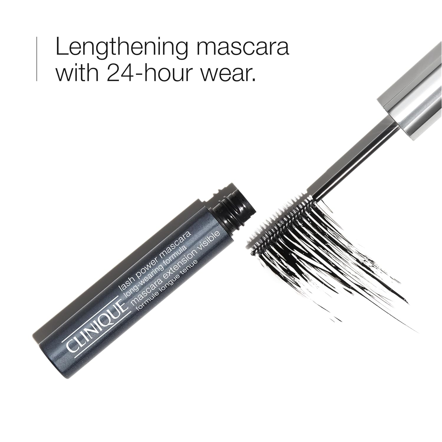 Clinique Lash Power Tubing Mascara Long-Wearing Formula | Lengthening, Smudge-Proof + Safe for Sensitive Eyes