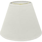 Aspen Creative 32197A Transitional Empire Shape Spider Construction Lamp Shade In Frost, 6" Top X 12" Bottom X 9" Slant Height