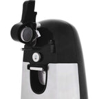 Amazon Basics 3-In-1 Electric Can Opener, Bottle Opener And Knife Sharpener With Stainless Steel Blade, Magnetic Lid Holder, Safe, Easy To Use, Powerful, Sleek Design, 50W, Black