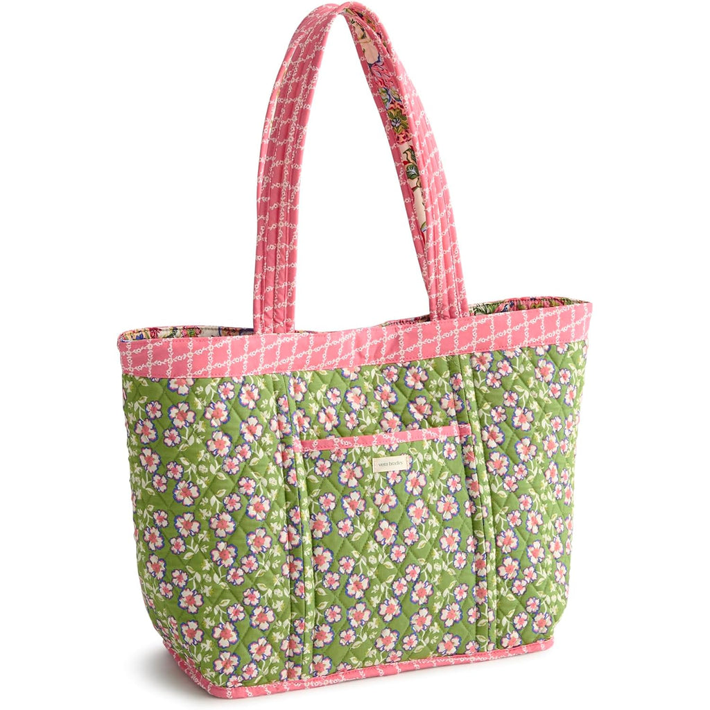 Vera Bradley Women'S Premium Cotton Hathaway Tote Bag – Quilted Reversible Shoulder Purse