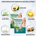 3 Pcs Foot Peeling Mask & 5 pcs Moisturizing Foot Mask ,Exfoliator Peel Off Calluses Dead Skin Callus Remover, Dry Skin Moisturizer for Soft Smooth Touch Feet,Foot Care Spa Peeling Gifts for Women Men