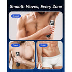 Manscape Trimmer for Men - No Nicks Electric Razor-Shaver for Balls/Pubic/Groin/Legs/Chest Hair Removal w/Light & Ceramic Blade, IPX7 Waterproof Full Body Hair Groomer USB-C Charging, Gifts for Men