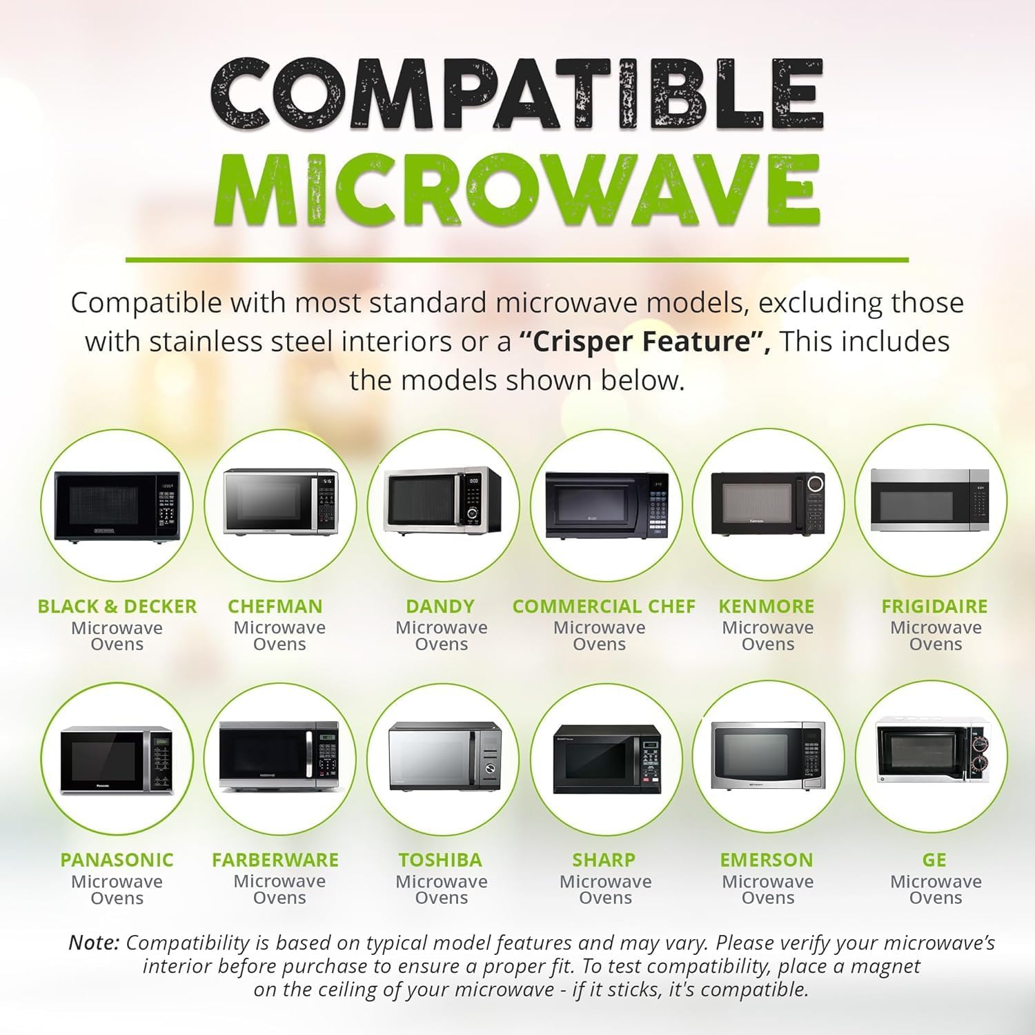 Hover Cover Magnetic Microwave Splatter Cover, Clear Microwave Cover For Food - Vented & Magnetic, 12-Inch, Food Grade Plate Cover, Bpa Free - Black
