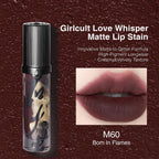 GIRLCULT Matte Lip Stain – Lightweight Velvet Lip Tint, Soft Matte Liquid Lipstick, Transfer-Resistant, Buildable Color, Comfortable Wear (M60)