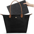 Tote Bag For Women With Purse Organizer Insert, Foldable Waterproof Nylon Bag For Travel, And Daily Use,Medium Size.