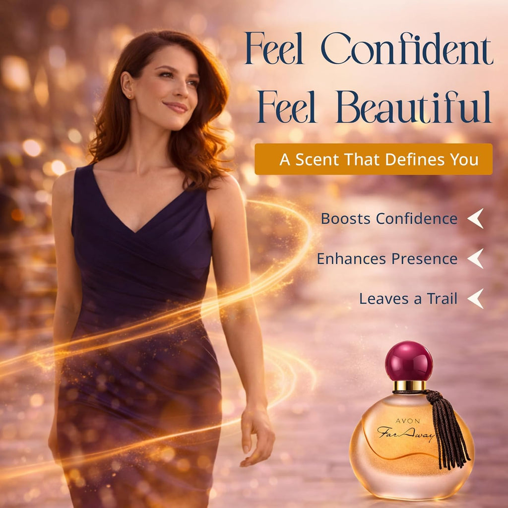 AVON Far Away Eau de Parfum for Women - Amber Floral Scent - Signature Fragrance for Special Occasions Long Lasting Perfume Spray - Elegant Parfum for Her 1.7 fl oz Travel Size Spray
