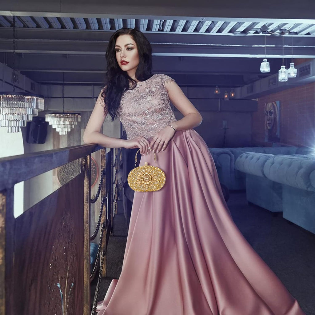 Suhatjia Rhinestone Evening Clutch Purses for Women Evening Weddings,Party Purses Crystal Diamond Glitter Sparkly Handbag