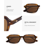 SOJOS Trendy Rectangle Polarized Sunglasses Womens Mens, Small Retro Fashion Thin Slim Square Sunnies SJ2610