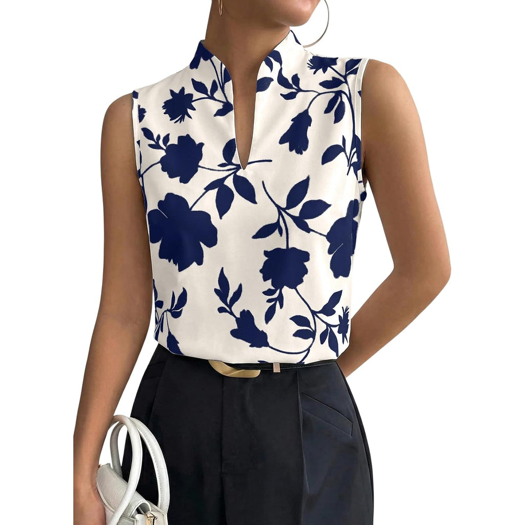 Evaless Tank Tops For Women 2026 Casual V Neck Sleeveless Summer Tops Floral Print Tank Top Spring Fashion Shirts Blouses