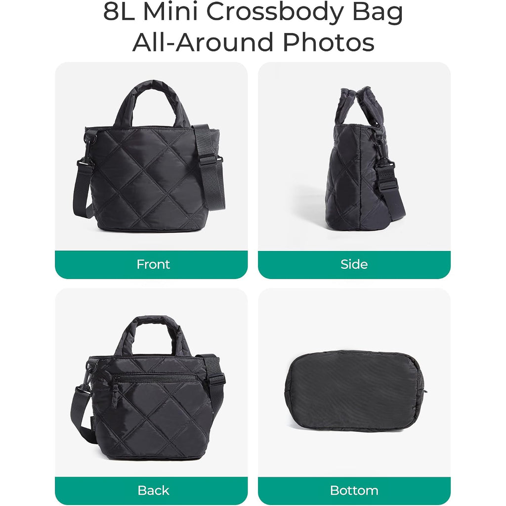 Bagsmart Crossbody Bags For Women, Lightweight Purses For Women, Quilted Puffer Tote Handbags For Daily Use,Shop,Travel