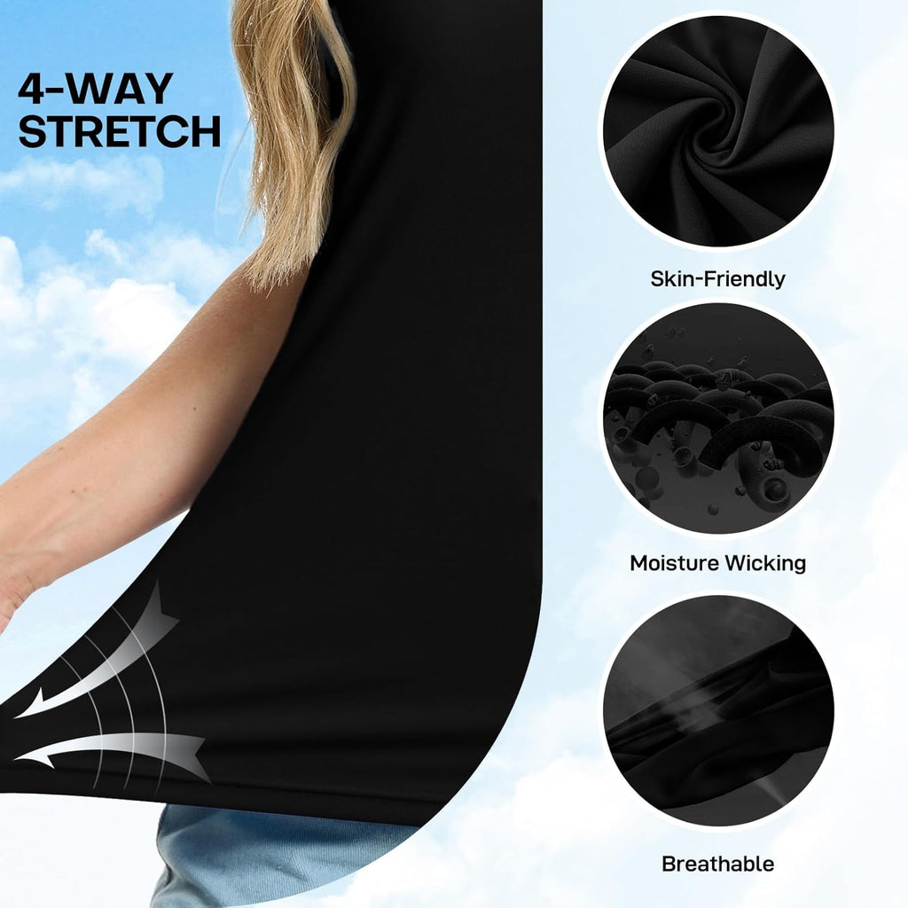 Women's Polo Shirts Short Sleeve Quick Dry UPF 50+ Sun Protection Business Casual Collared Shirt Tennis Golf Shirt Work Tops