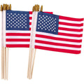 American Flags On Stick, 12 Pcs 8X12 Inch Small Us Wood Stick Flags With Kid-Safe Spear Top, Memorial Day Decorations, Patriotic Decorations, 4Th Of July, 250Th Anniversary, Parades