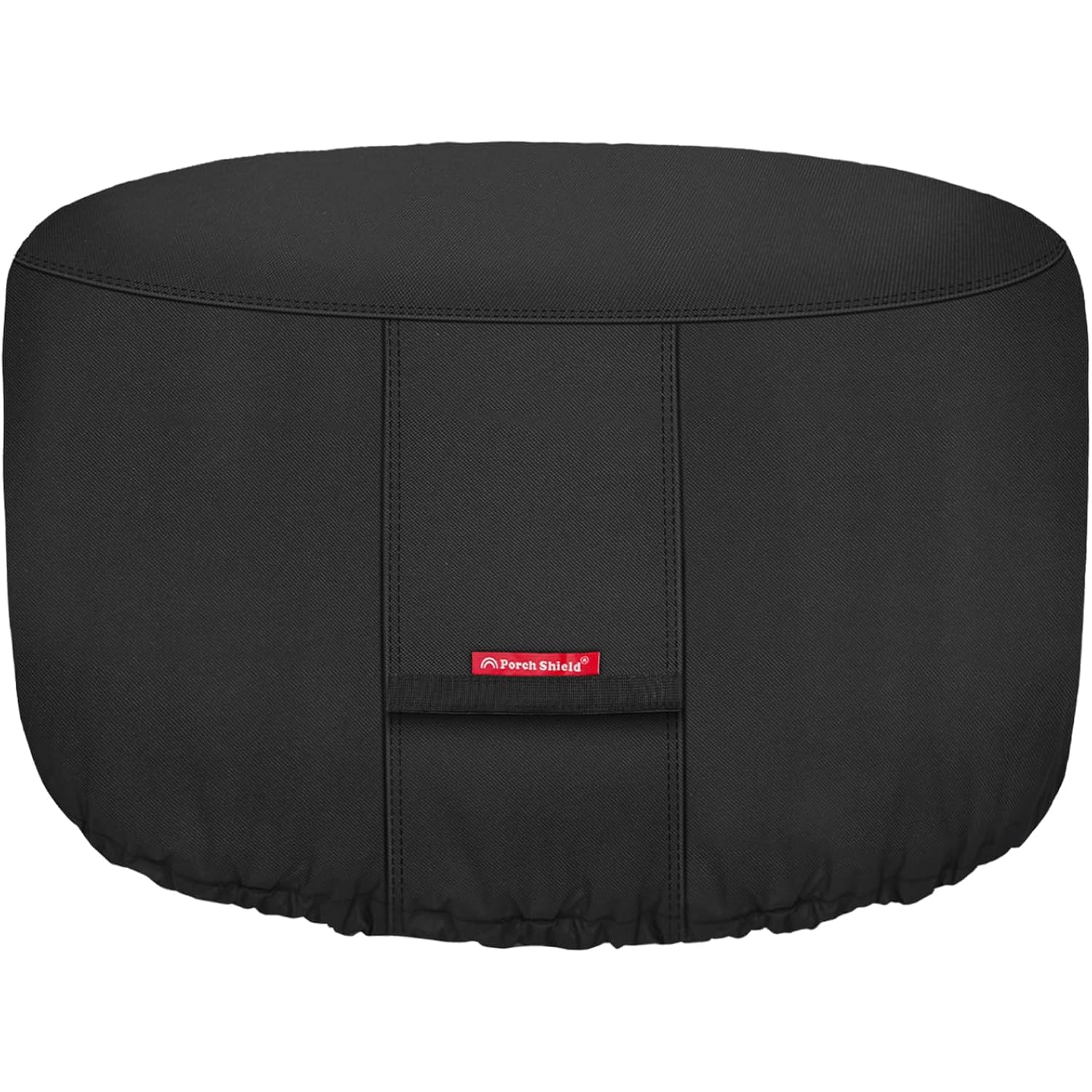 Porch Shield Fire Pit Cover - Waterproof 600D Heavy Duty Fade Resistant Round Patio Fire Bowl Cover Black - 36 Inch