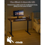 Electric Standing Desk 48" X 24", Height Adjustable 28"-46", Sit Stand Desk With Memory Presets, Smooth & Quiet Motor, Reinforced Frame, Easy Assembly, Ergonomic Home Office Desk