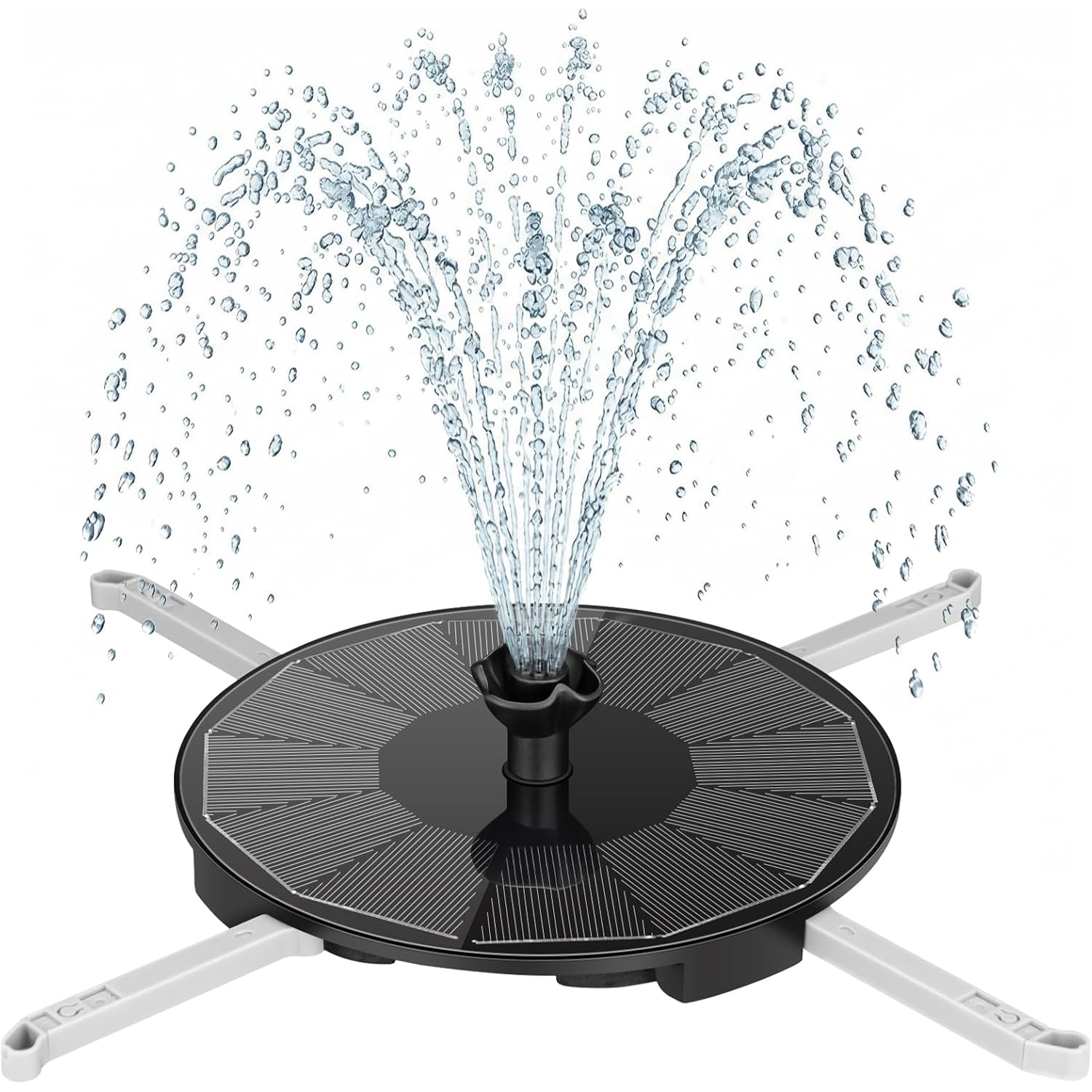 Solar Fountain Pump With 3 Spray Height Adjustment, Upgraded Pet Solar Bird Bath Fountains With 6 Nozzles, Solar Water Fountain Pump For Outdoor, Bird Bath, Garden, Pool, Pond