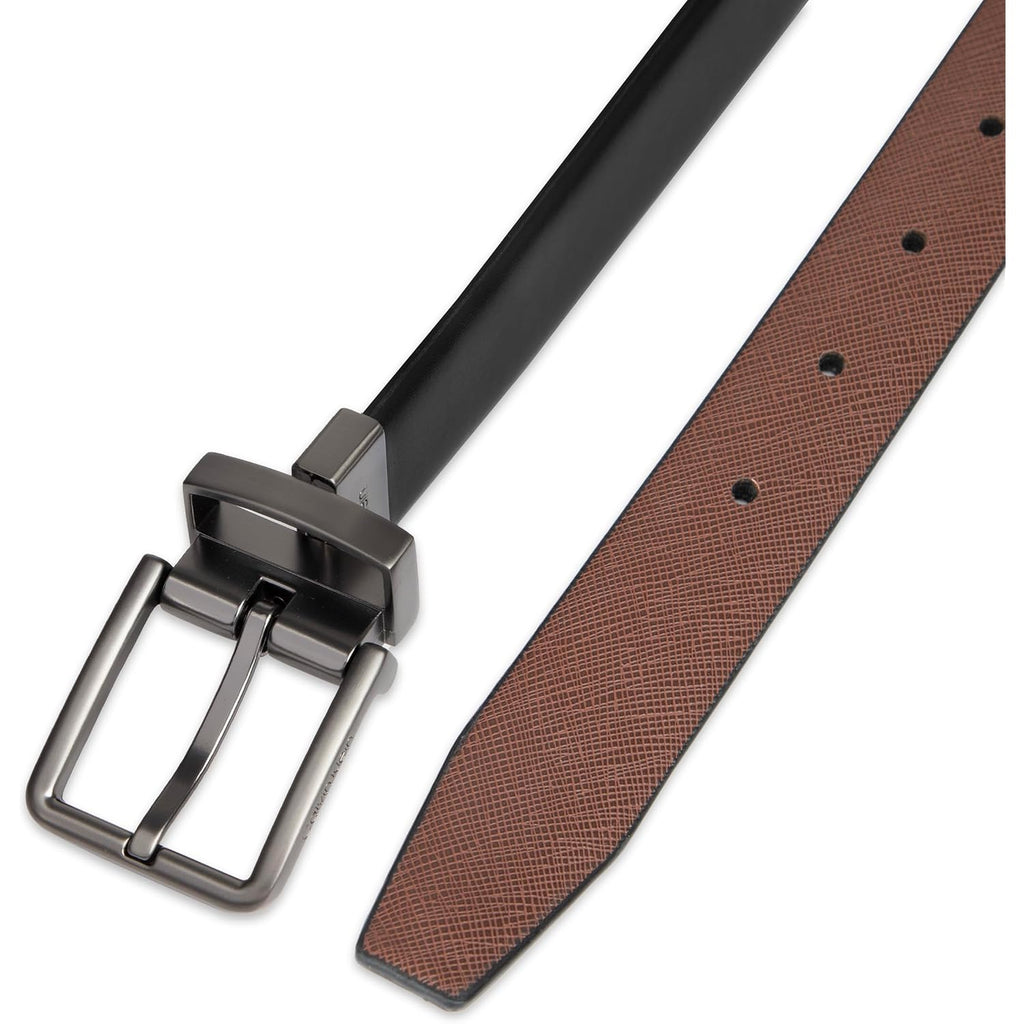 Calvin Klein Men’S Reversible Leather Belt - 2‑In‑1 Versatile Modern Style