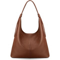 befen Genuine Leather Slouchy Hobo Purses for Women, Top Grain Real Leather Tote Handbags Shoulder Satchel with Tassel Ribbon