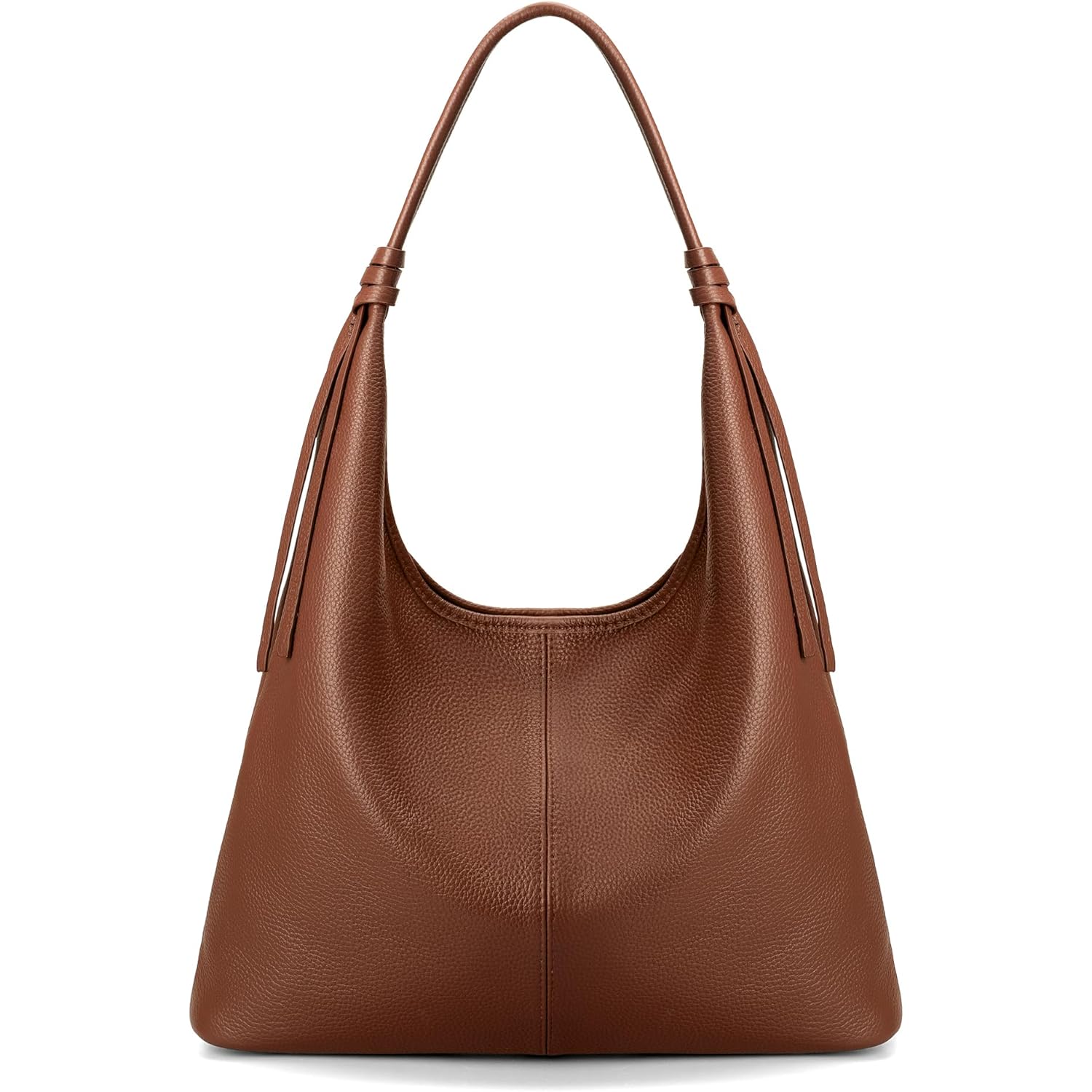 befen Genuine Leather Slouchy Hobo Purses for Women, Top Grain Real Leather Tote Handbags Shoulder Satchel with Tassel Ribbon