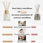 Reed Diffuser Set Of 3, Binca Vidou Lavender, Eucalyptus & Sea Salt Natural Scent Oil Diffusers With Sticks For Home Office Bathroom Aromatherapy Decor 1.69Oz X 3