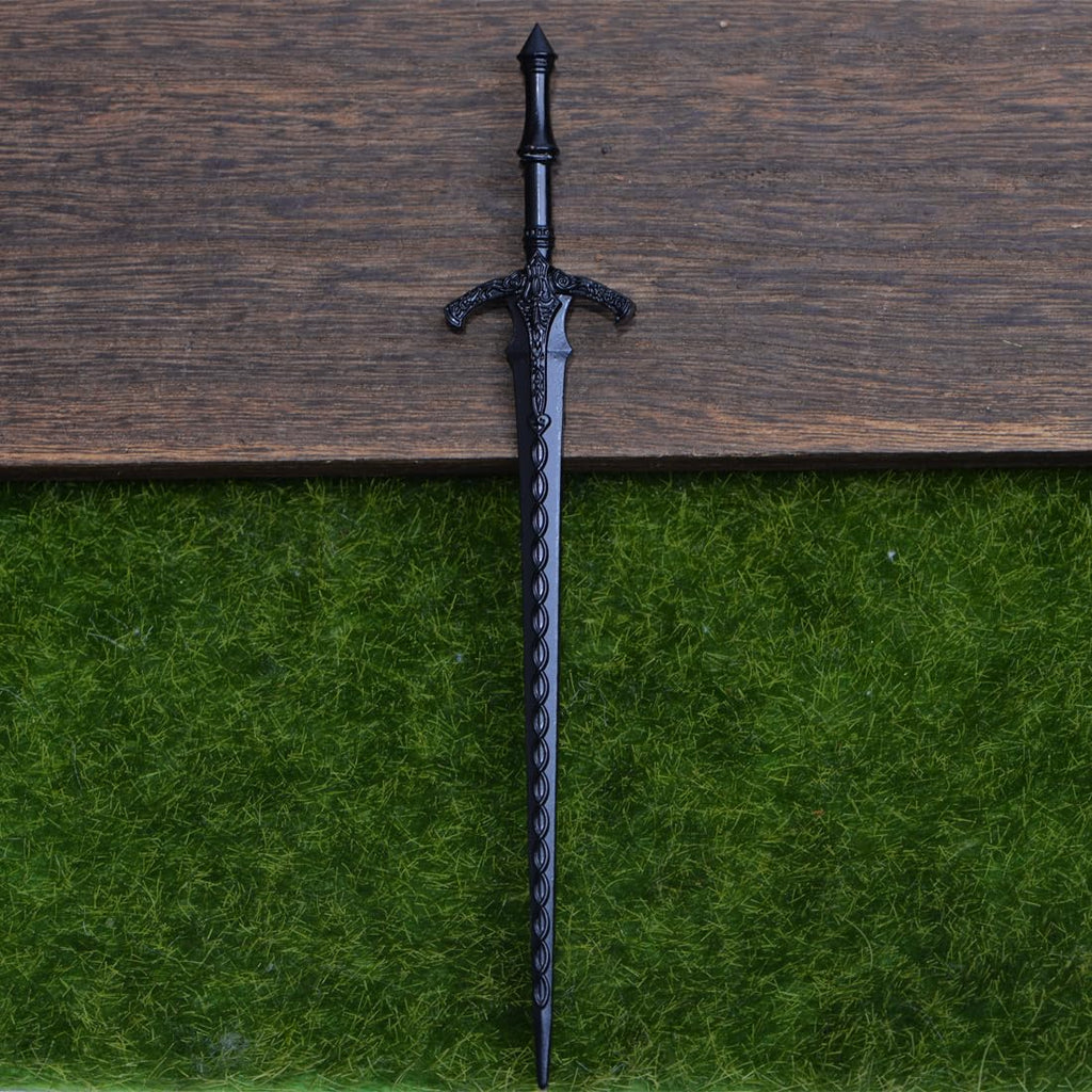 2Pcs Retro Viking Hair Sticks – Black Gothic Metal Sword Hair Pins For Women, Perfect For Renaissance Festivals, Halloween, Thick Hair & Updos (Rlal)