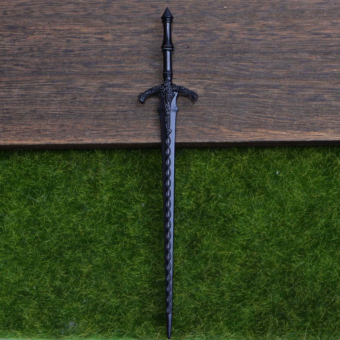 2Pcs Retro Viking Hair Sticks – Black Gothic Metal Sword Hair Pins For Women, Perfect For Renaissance Festivals, Halloween, Thick Hair & Updos (Rlal)
